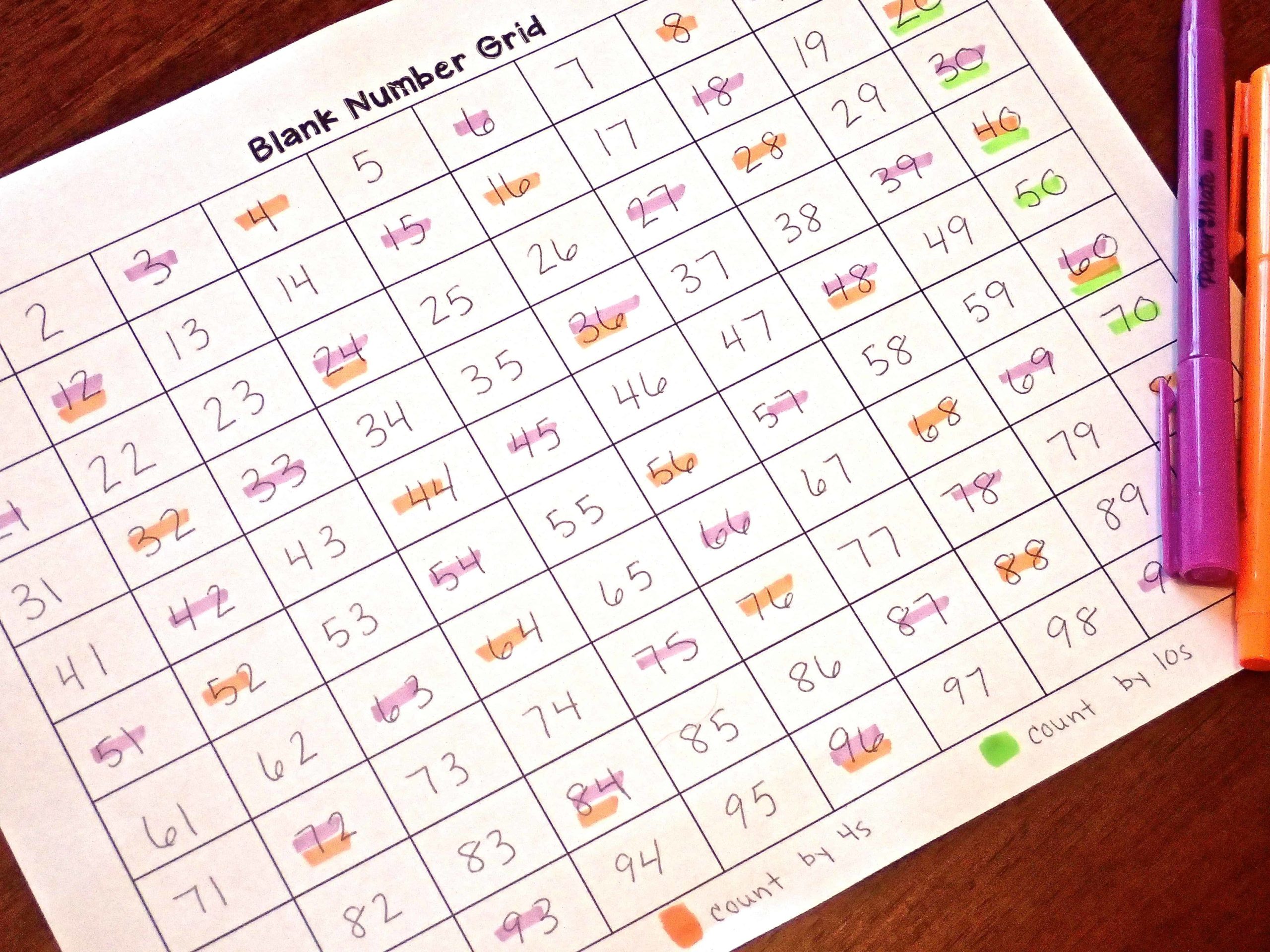 10 Different Ways to Use a Number Grid - have students find patterns in the number grid.  